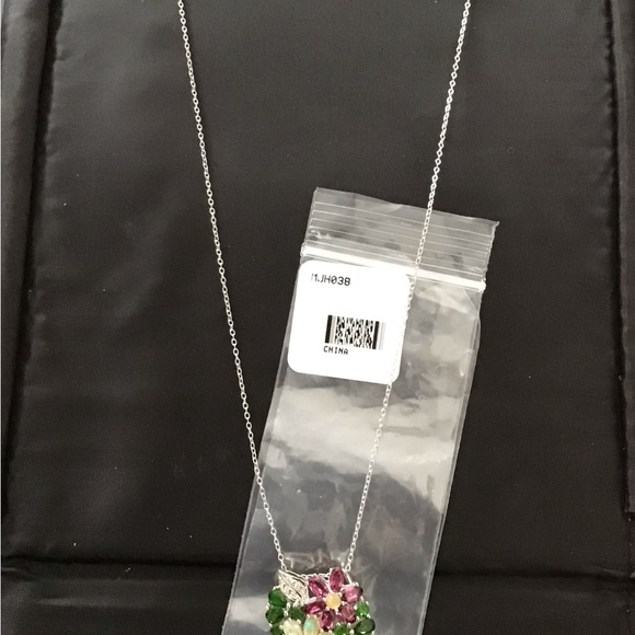 JTV White Ethiopian Opal Floral Necklace - Picture 2 of 3